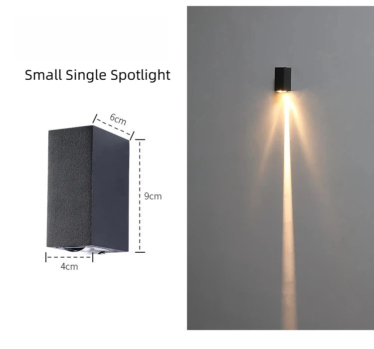 LED Indoor Outdoor Wall Lamps Villa Courtyard Pillar Spotlight Stair Lighting Boundary Home Illumination