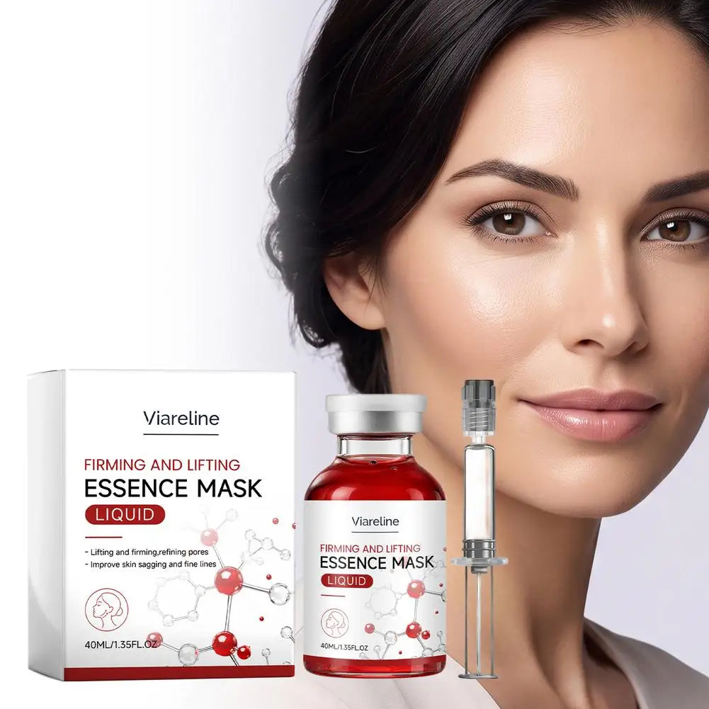 Lifting Firming Essence Mask Liquid 40ml Deep Hydrating Face Serum for Fine Lines & Sagging, Pore Minimizing Skin Care