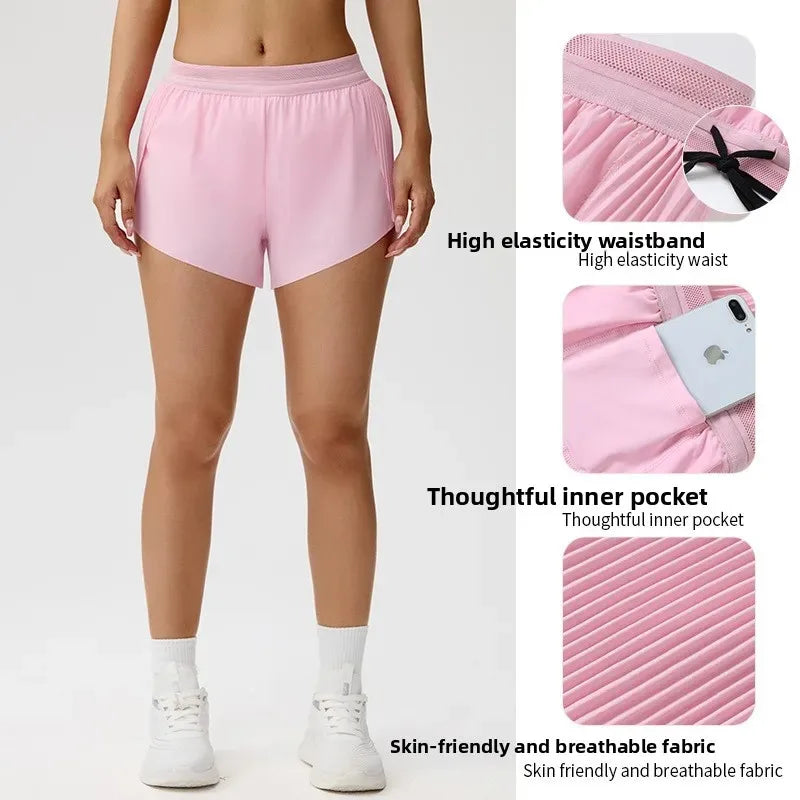 Womens Tennis Golf Skort Built‑in Liner Shorts Two‑Piece Look Sports Skirt Yoga Running Fitness Gym Workout Outdoor Short Skirt