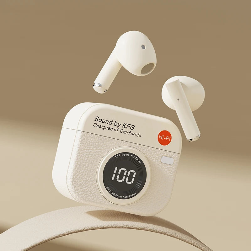 Q86 Bluetooth 5.3 Wireless Headphones Power LED Digital Display 24hours Endurance HiFi Gaming Headsets Waterproof Sports Earbuds