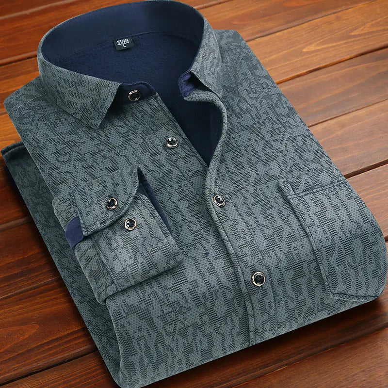 New Design Autumn Winter Warm Plaid Shirts for Men Evening Business Office High Quality Men's Winter Clothing Fashion Tops 2026