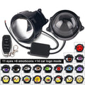 3-inch Devil's Eye Car Accessories Headlights Led Lenses Retrofit Kits Assembly LED Auto Dynamic Lights 12V With Remote Control