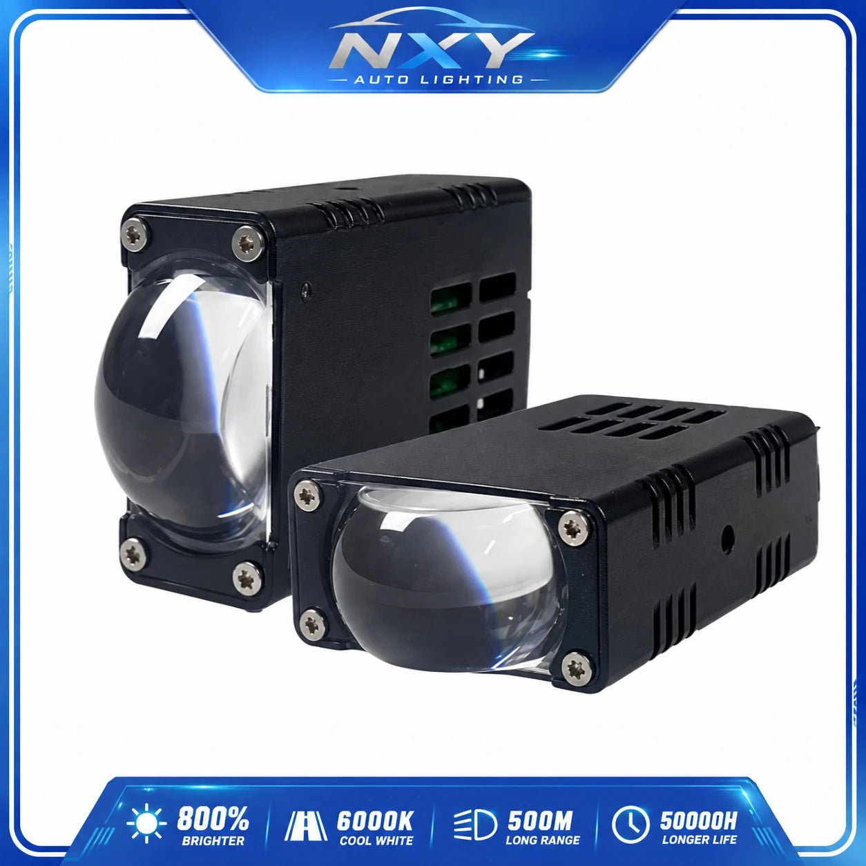 NXY NX22 LED Headlight Bumper Fog Lamp Projector Lens Mini Driving Light Auxiliary Light For Car Motorcycle Spotlights For Truck