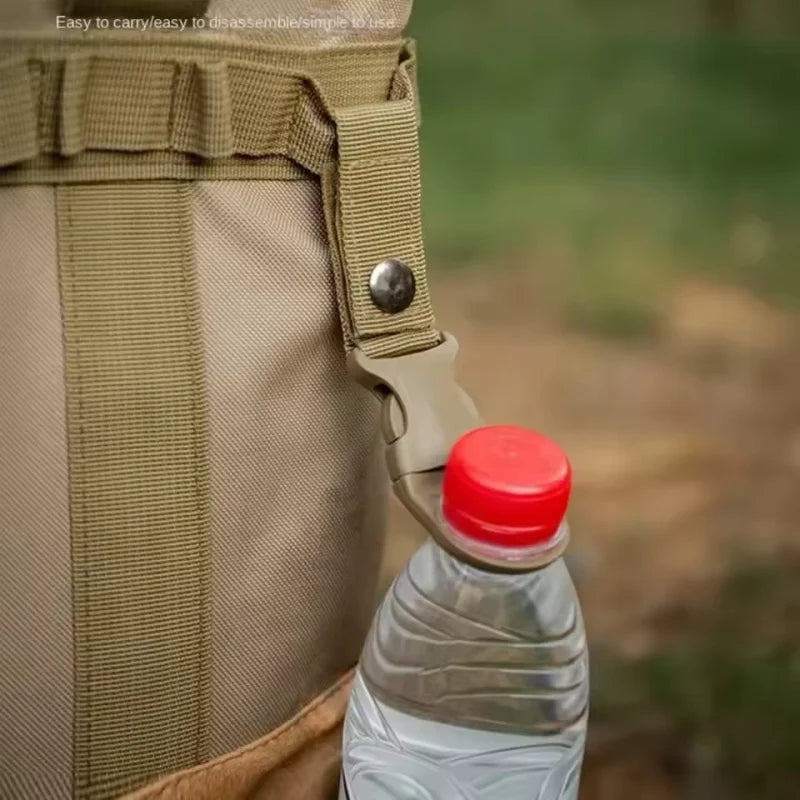 Buckle Hook Water Bottle Holder Clip Climbing Carabiner Belt Backpack Hanger Hooks Water Bottle Nylon Webbing Multifunction Wate