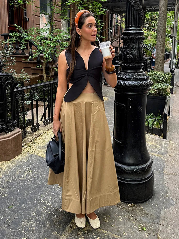 Summer Top Women's Butterfly Bustier Tops Spaghetti Straps V-Neck Twist Front Crop Top Streetwear Vacation Wear Woman Clothes