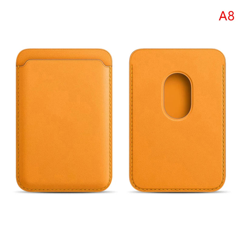 Women Man Leather Soft Card Wallet Phone Card Holder for MagSafe Magnetic Case Suitable for All iPhone Cases Card Phone Back Bag