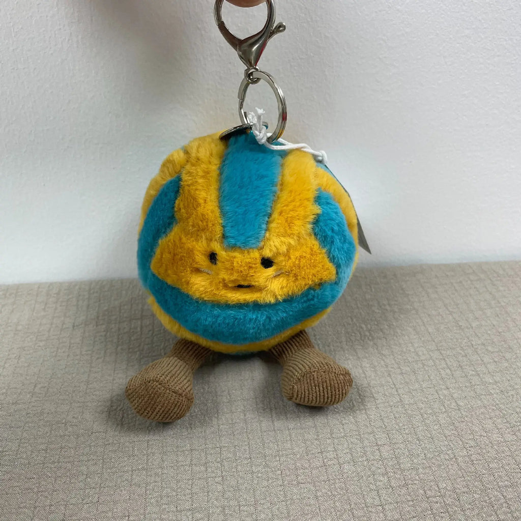 Fun Beach Volleyball Doll Keychain Plush Toys Tennis Volleyball Soft Stuffed Toys Backpack Bag Pendant Gifts