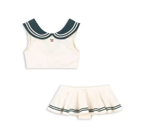 Baby Swimwear KS Brand 2026 New Summer Girls Swimsuit Cute Cherry Kids Baby Outfit Set Holiday Beach Bikini Children Clothing