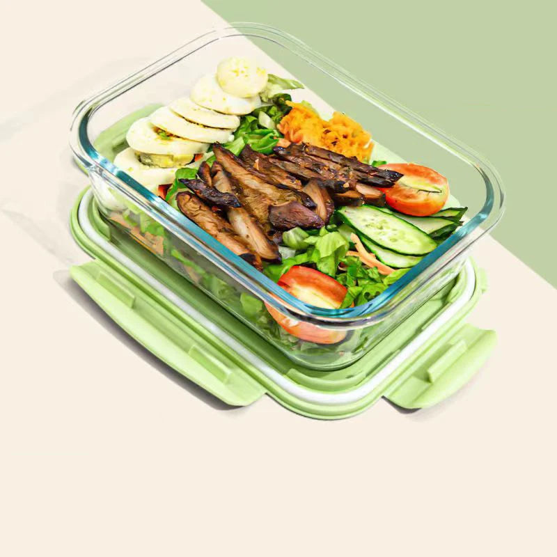 High quality Lunch Box Glass 1050ml Food Storage Box Microwave Bento Box school food containers compartment