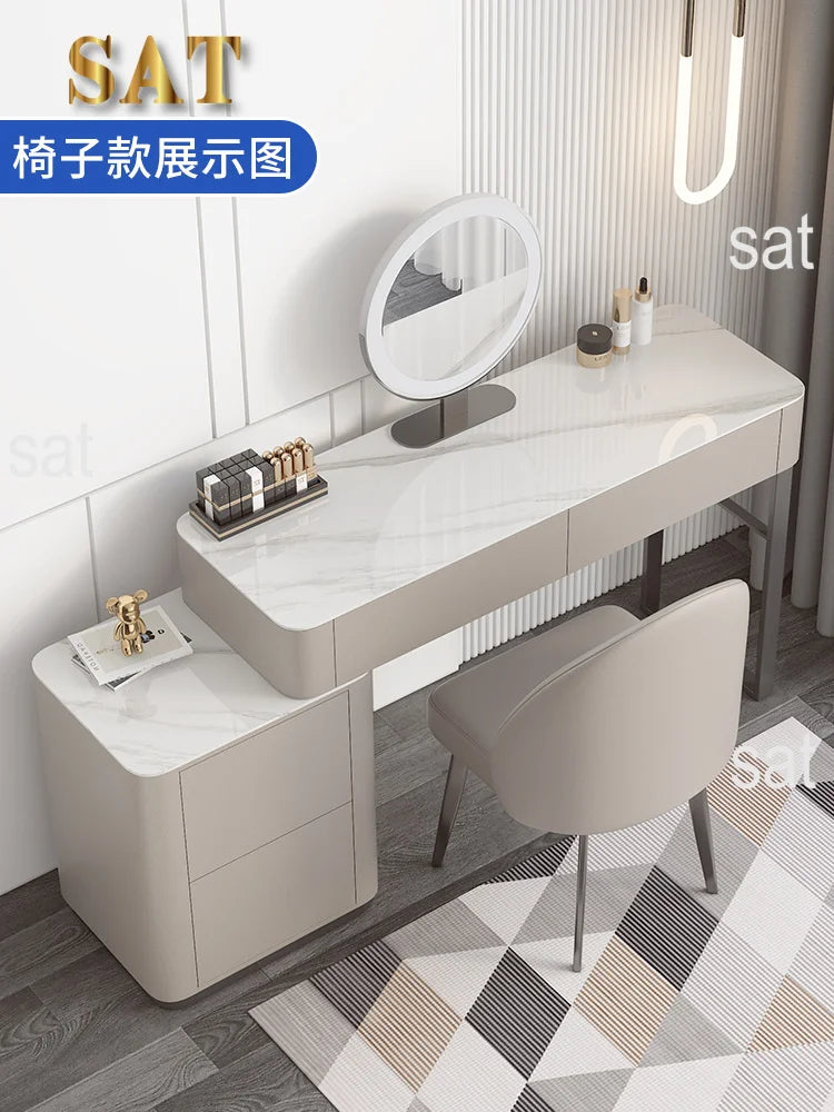 Modern Vanity Table with Mirror & Storage