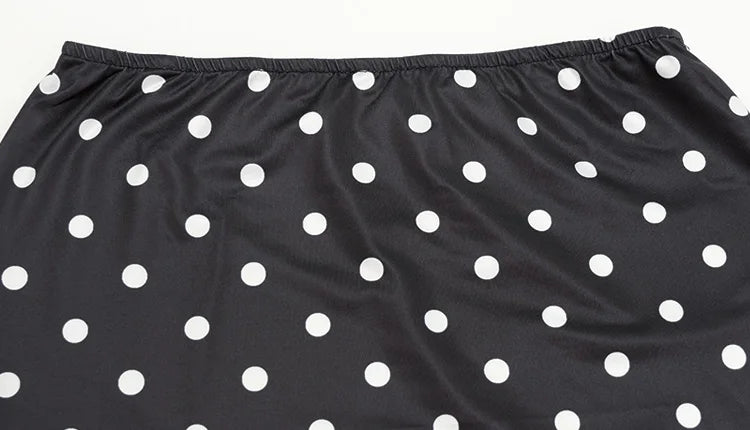 Ahagaga Fashion Women's Strapless Suits With Scarf Polka Dot Summer Regular Causal 2Pcs (Tops+Skirts) Sexy Slim Fit Female Sets
