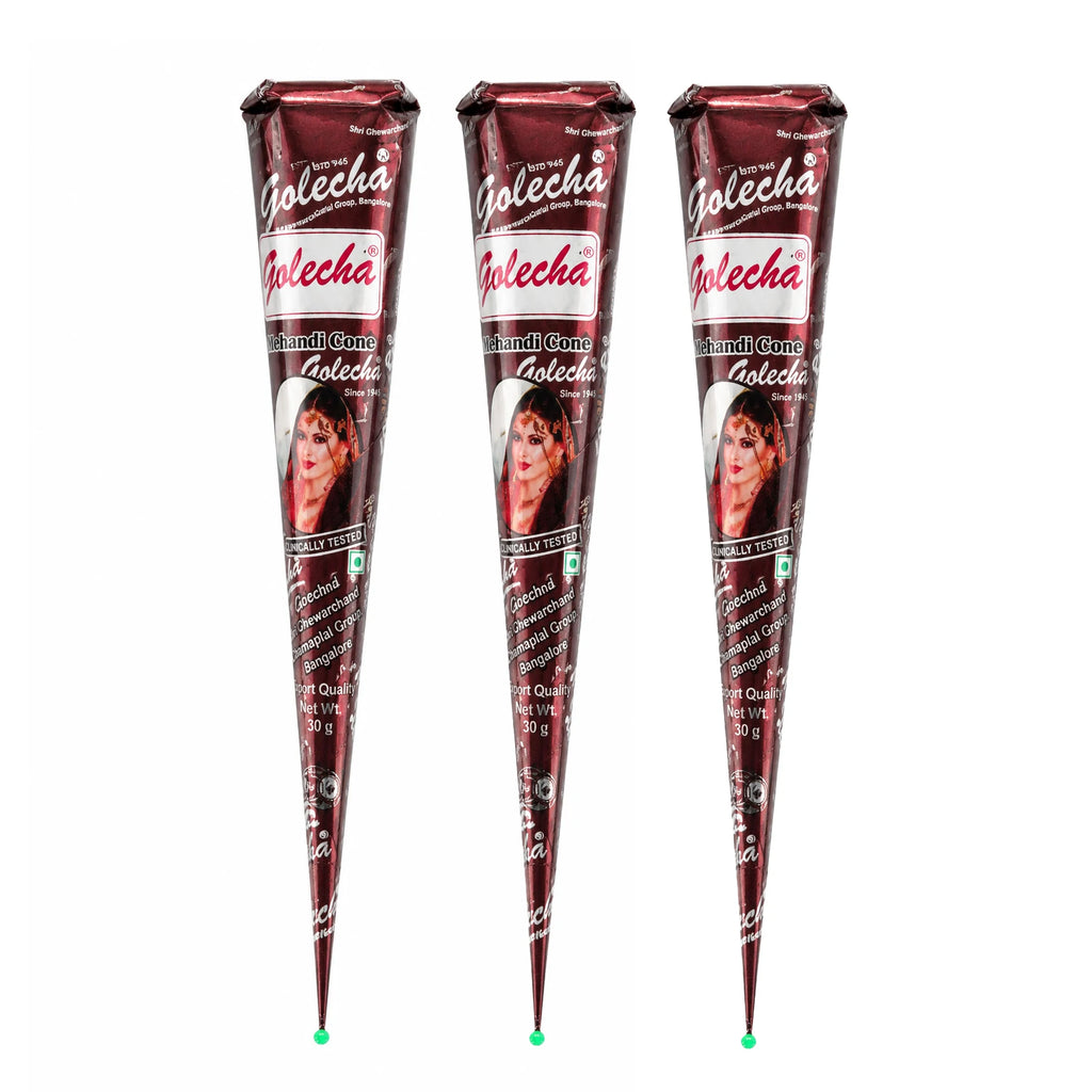 GOLECHA Brown Henna Tattoo Pigment Paste 30g For Faux Freckles Mehndi Body Art Temporary Tattoo Supplies Natural Skin Tint Cone