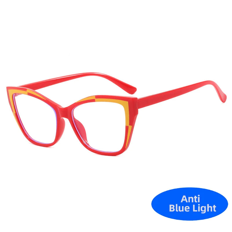 Fashion 2025 Trendy Big Cat Eye Optical Women's Glasses Designer Brand Men Computer Gaming Eye Protection Spectacle Lentes Оч