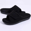 LItfun Fuzzy House Slippers Women Four Season Warm Cotton Slippes Open Toe Bedroom Slides Outdoor Faux Fur Lining Plush Slippers