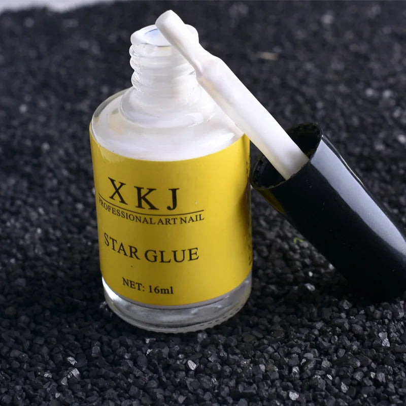 16 ml Star Glue Professional Stickers Tips Nail Glue Foil Transfer Gel Nail Art Adhesive Gel Nail Polish Nail Glue Extra Strong