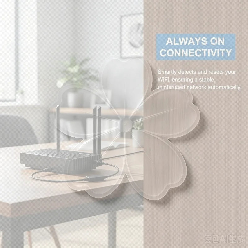 Router Automatic Reboot Cable 24H Auto Reset Multi Voltage Support For Home Office Wifi Routers