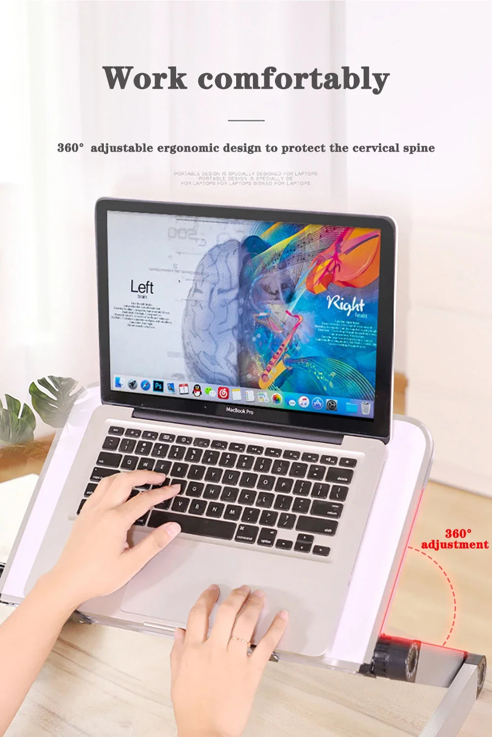 Foldable Laptop Stand Cooling Notebook Bracket Adjustable Ergonomic Laptop Support Base Holder Laptop Tablet Accessories Stands