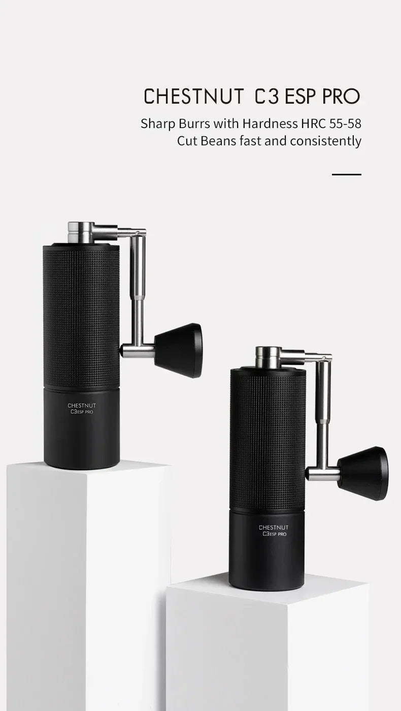 TIMEMORE  Chestnut C3ESP PRO /C3S pro Manual Coffee Grinder Capacity 25g Hand Adjustable Steel Core Burr Send Cleaning Brush