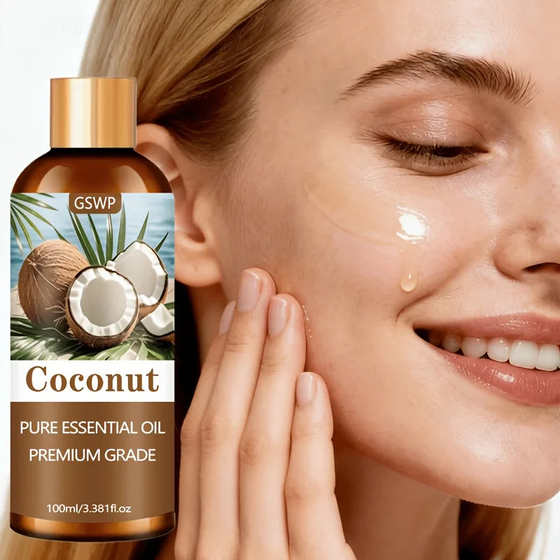 GSWP Coconut Moisturizing Essential Oil, Deeply Moisturizing and Nourishing, Can Be Used on Skin, Hair, and Other Area.100/200ml