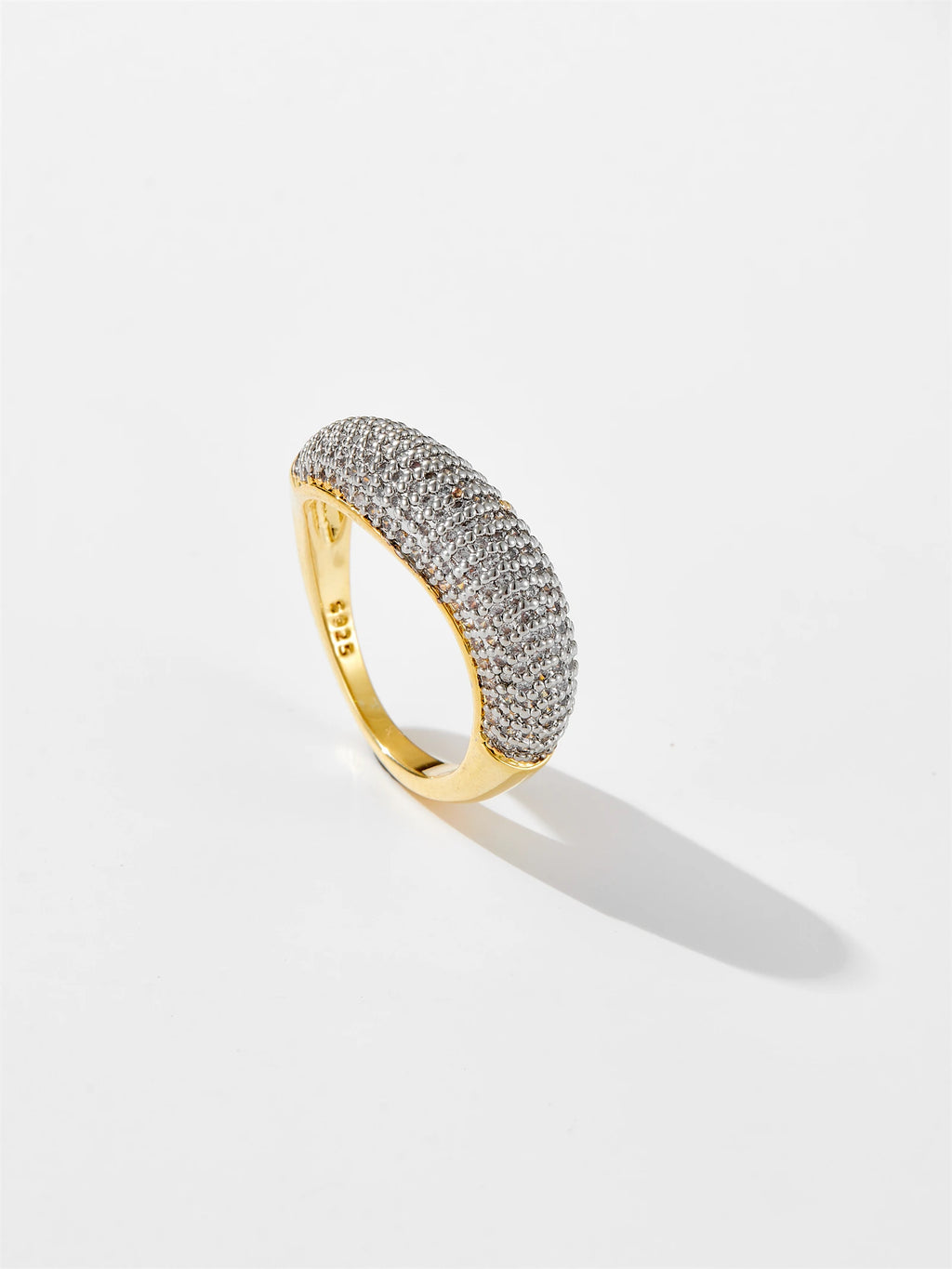 DPLAOPA 100% 925 Sterling Silver Geometric Full Zircon Pave Women Ring Luxury Crystal Fine Jewelry Rock Punk Wedding Gift