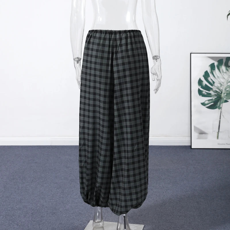 Sheer Floral Lace Tie Balloon Trousers High Waist 2026 Spring/Autumn Elegant Women Bottoms Fashion Chic Holiday Versatile Pants
