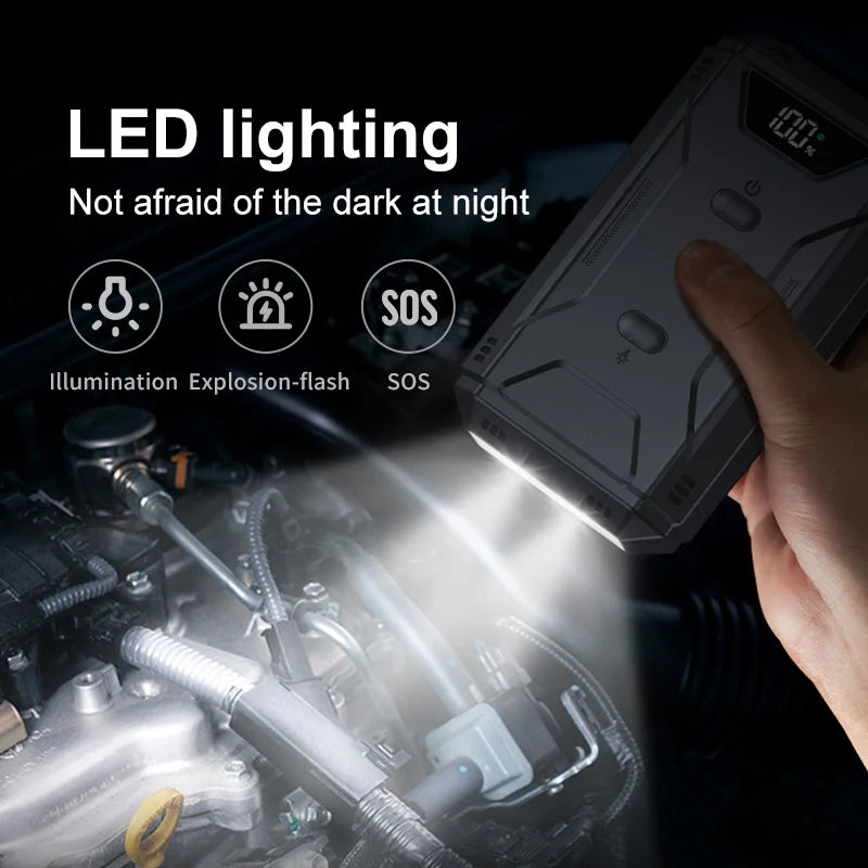 Portable Car Battery Jump Starter – Emergency Booster & Power Bank