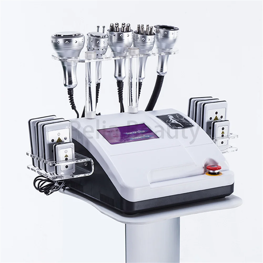 New 8 In 1 Vacuum Facial Massager 40k Ultrasonic Fat Cavitation Cellulite Reduction Liposuction Weight Loss Slimming Machine Spa