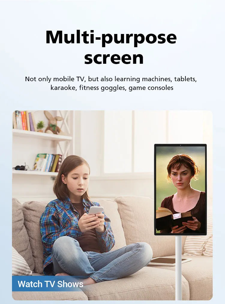 Indoor Interactive Android 12-Standard TV Portable Smart Display LCD Touchscreen