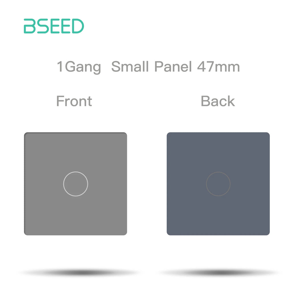 BSEED Wall Light Switches Small Glass Panel Parts 1/2/3Gang White Black Gold Touch Switches Crystal Parts 47mm