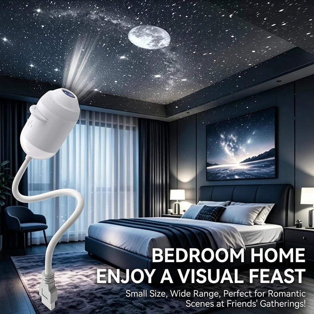 Galaxy Star Night Light Projector 2-in-1 USB Powered Bedroom Car LED Lighting Eye Protection Perfect Christmas Gift