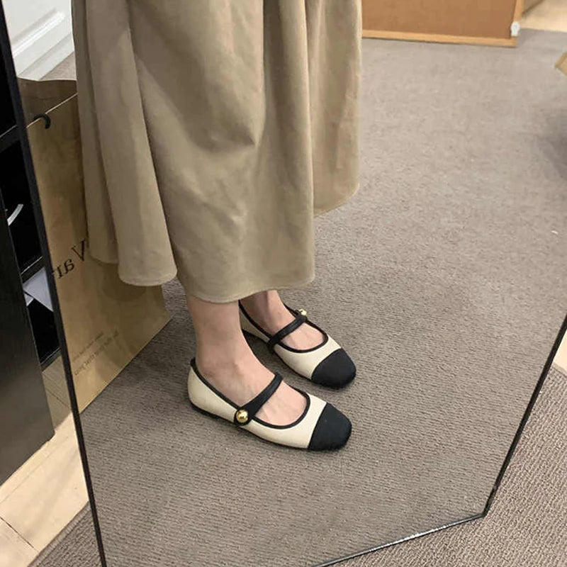 2026 Spring Women Mary Jane Flats Shoes Fashion Shallow Mix Colors Shoes Laides Soft Sole Comfort Street Style Shoes