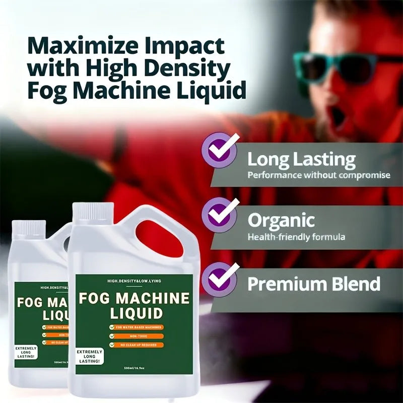 Smoke Fog Machine Liquid - High Density & Long-Lasting Fog Juice for Christmas, Performance Party, New Year's events and Concert