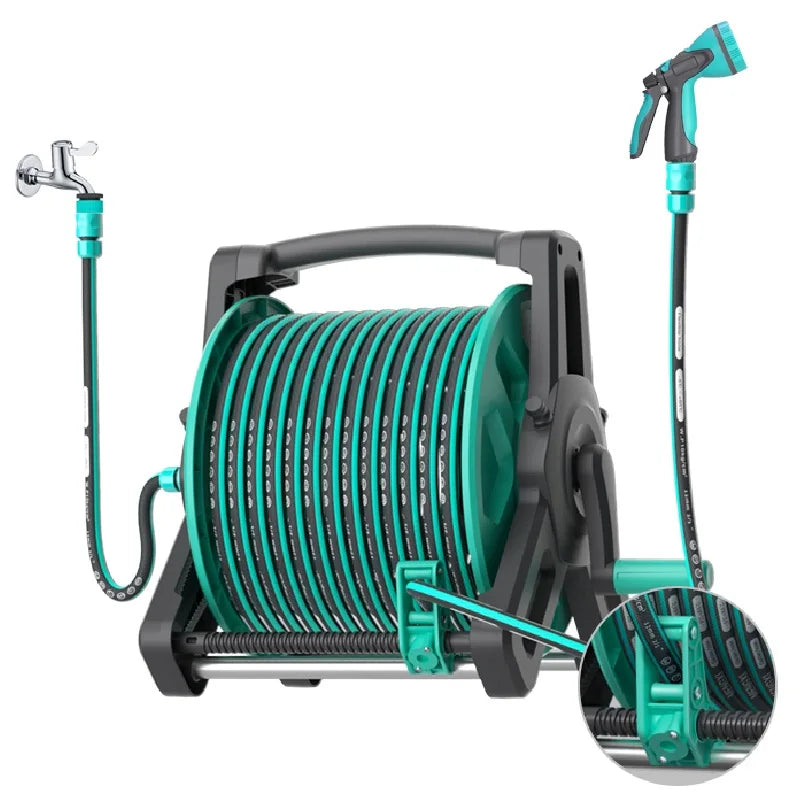 Wholesale 30m 40m Hose Storage Rack Garden Hose Reel High Pressure Garden Water Hose Reel For Outdoor Lawn Backyard