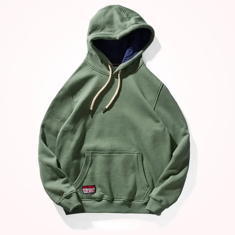 Hooded Pullover Men's Fashionable Solid Color Multi-Color Sports Top Loose Fleece Thick Coat Autumn and Winter Couple
