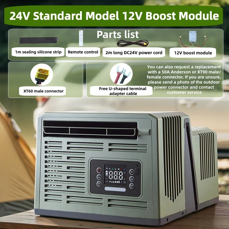 Small Portable Car Energy Saving Air Conditioner Ductless Hassle -Free Portable Parking Air Conditioner for Car Window Mounting