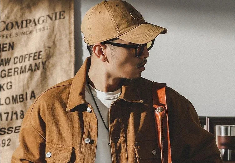 Men's Denim Jacket Vintage Brown Male Jean Coats Cargo Designer Washed Clothing Winter 2025 Korean Style Elatic Original Cowboy
