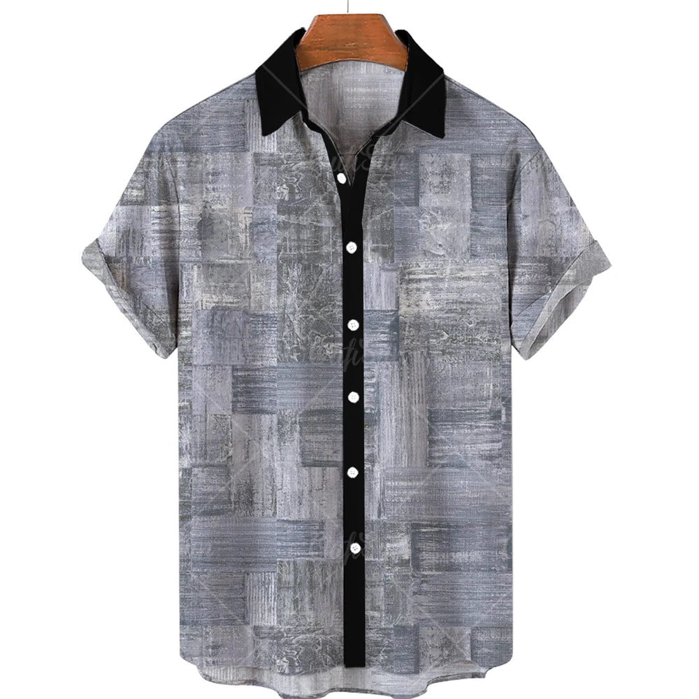 Men's Hawaiian Shirts Men's Short Sleeved Vintage Shirt Men's Fashionable Summer Beach Tops Loose And Comfortable men's Clothing