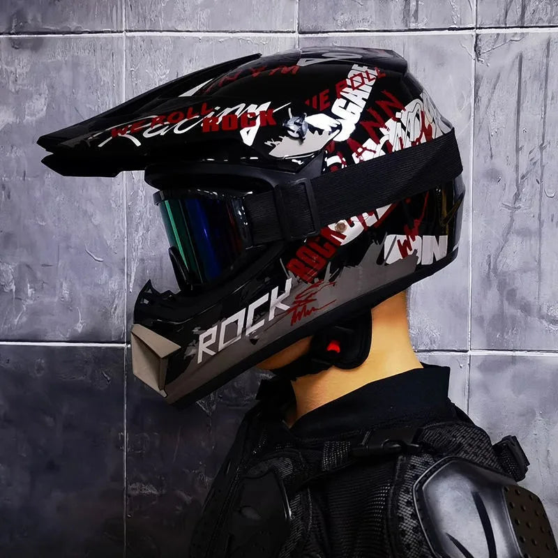 Off-road electric vehicle helmet, rally helmet, go-kart riding helmet, downhill full helmet, suitable for both men and women