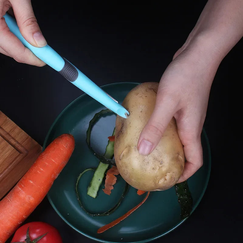 Reusable Kitchen Gadgets Stainless Steel Peeler Fruit Vegetables Cutter Peeling Knife