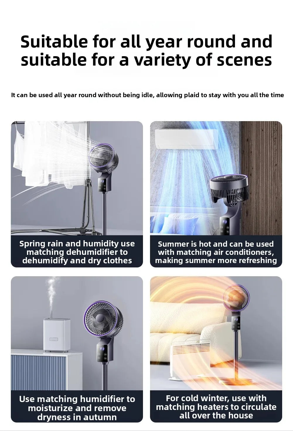 Air Circulator Fan with Aroma Diffuser,Long-Distance Oscillating Floor Fan for Home/Dorm,Energy-Saving 3-Speed Quiet Desk Fan