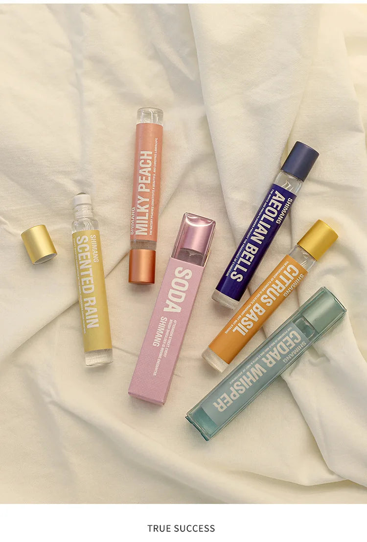 Floral Roll-On Perfume for Women & Men Long Lasting Light Fragrance Popular Scent for Young Girls Students Portable 10ml Parfum
