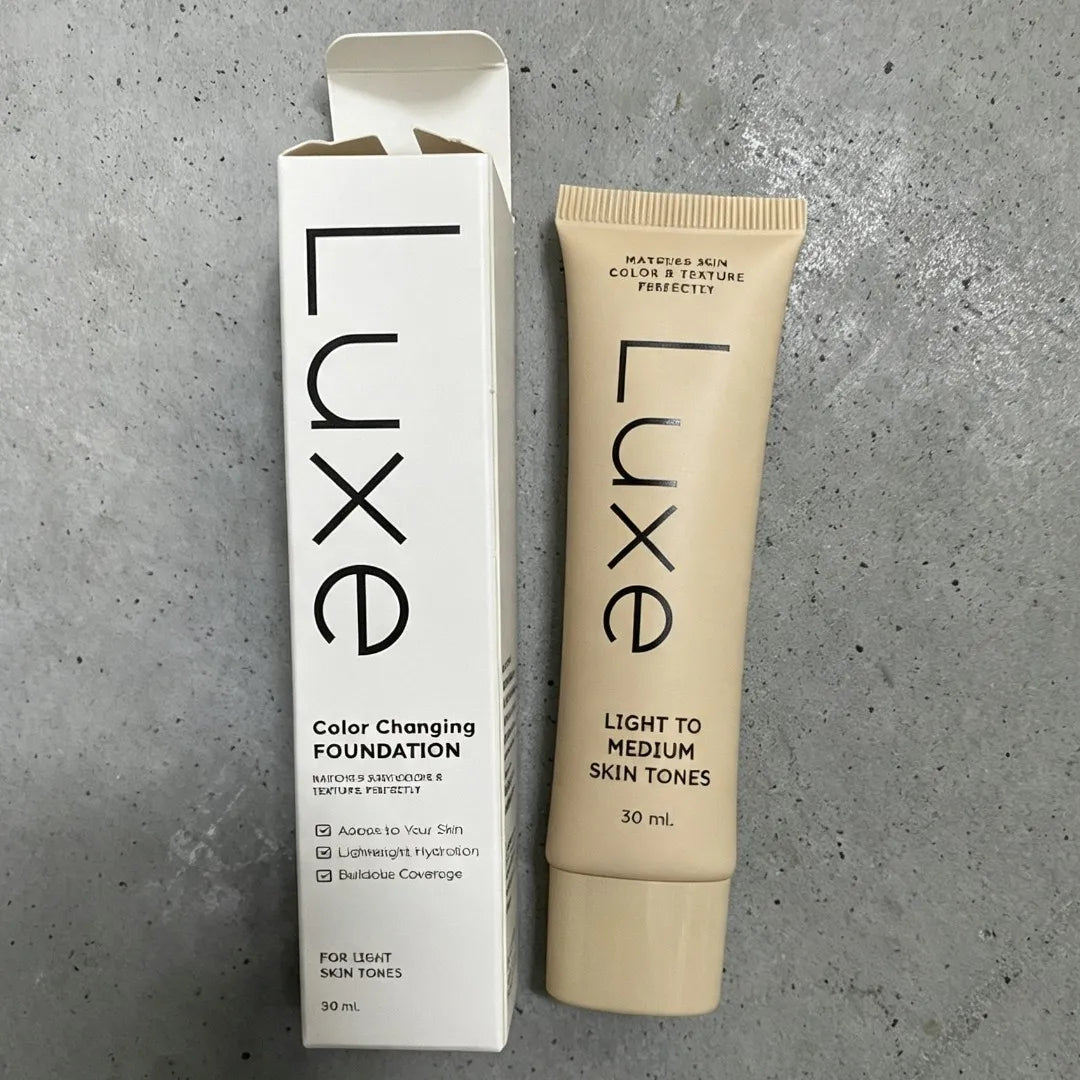 LUXE Waterproof Concealer 30ml Matching Foundation Full Coverage Makeup Easy Base Long Lasting Hide Blemishes Even Skin Tone