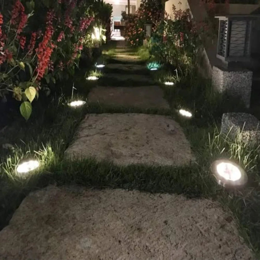 Solar Ground Lights, Waterproof Solar Garden Lights, Upgraded Outdoor Garden Waterproof Bright in-Ground Lighting, Landscape Li