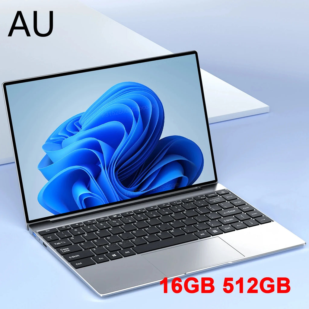 14.1 Inch Ultra Slim Laptop NEW 16GB DDR4 RAM 2TB SSD Intel N3700 Windows 11 1920x1080 Notebook Gamer for Office Study PC