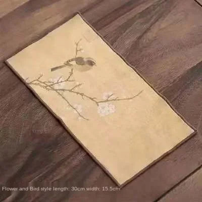 Suede Tea Towel Household Zen Tea Table Tea Cloth High-Grade Absorbent Clay Tea Mat Kung Fu Tea Tea Napkin Tea accessories