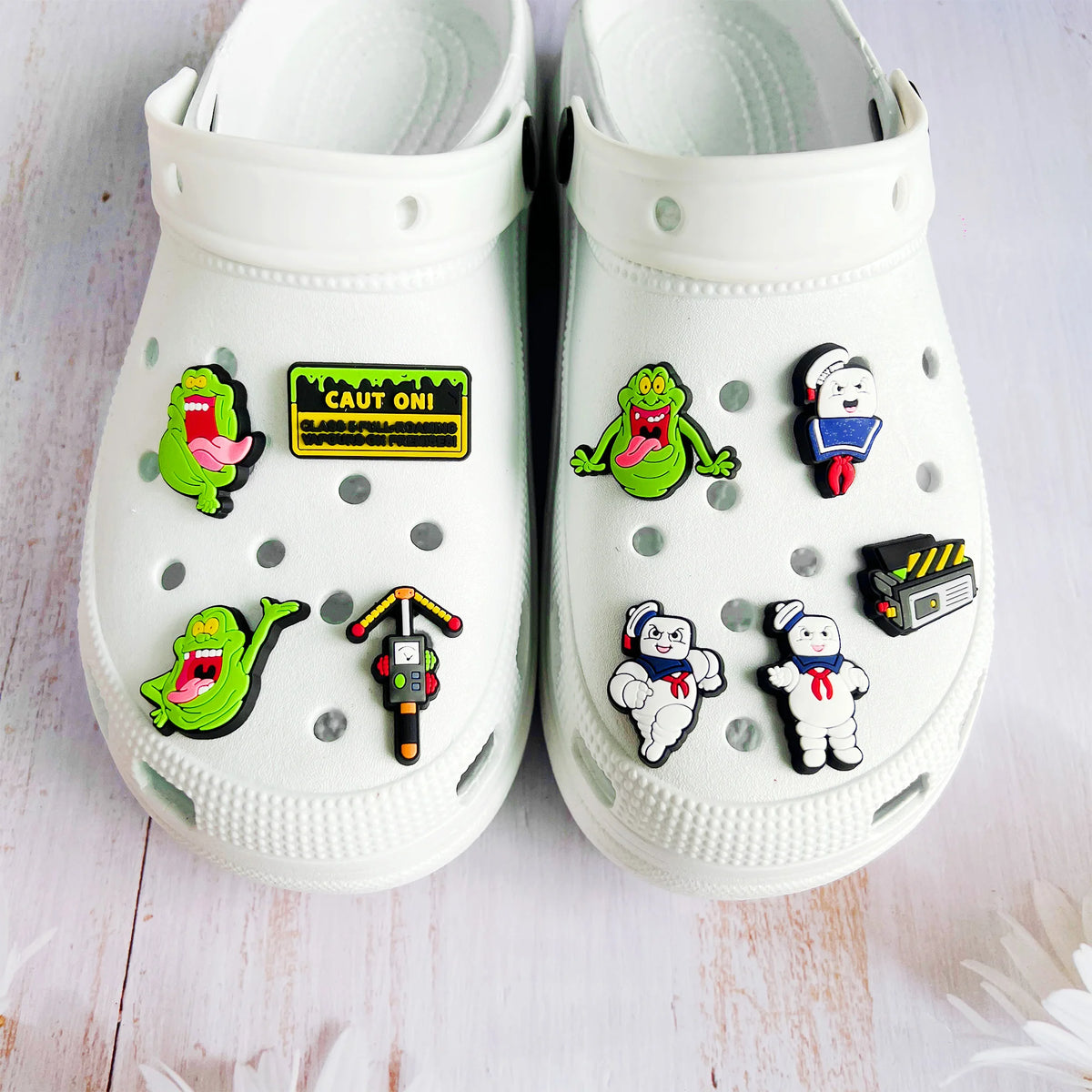 1-13pcs Hot Movies Ghost Shoe Charms DIY Cartoon Garden Shoes Decorations Accessories for Clog Sandal Buckle Kids Party Gifts