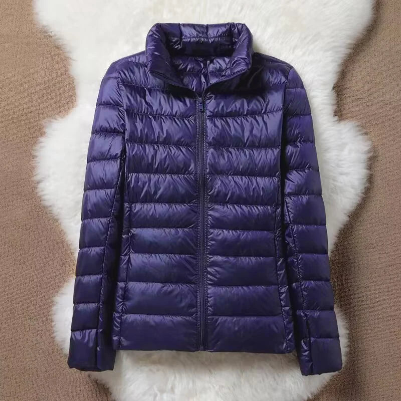 90% Ultra-light Thin Down Jacket Women Autumn Winter Plus Size Short Warm White Duck Down Coat Parka Female Portable Outerwear