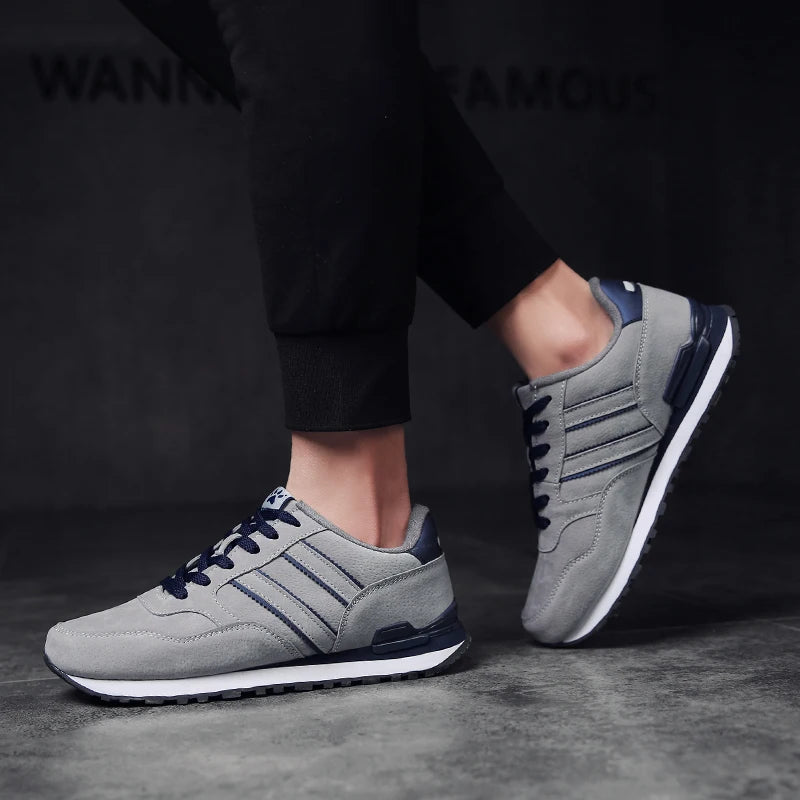 Newest Artificial Leather Men Causal Shoes Male Spring Men Fashion Light Shoes Sneakers Lac-up Flats Breathable Outdoors Sapato