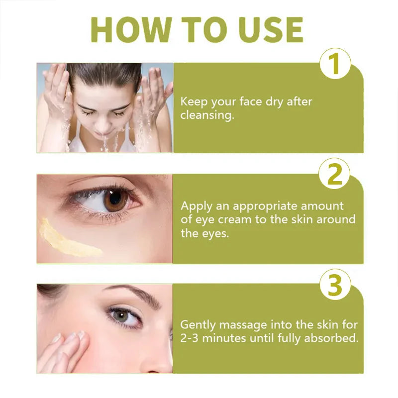 YUITIKUE Instant Firm Eye Cream 20g - with Hyaluronic Acid & Collagen, Deeply Moisturizes & Brightens Eyes