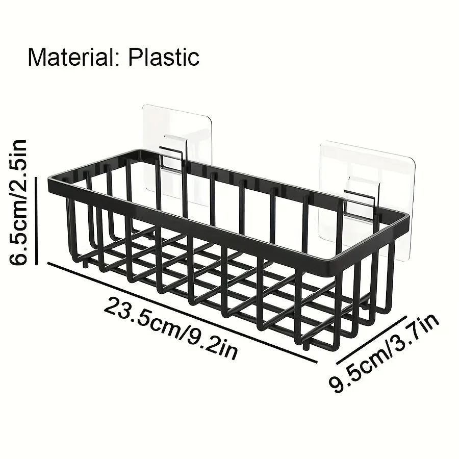 Easy-to-Install Kitchen Sink Organizer, No Drilling Required, Multipurpose Storage Rack Suitable for Sponges,Brushes, and Towels